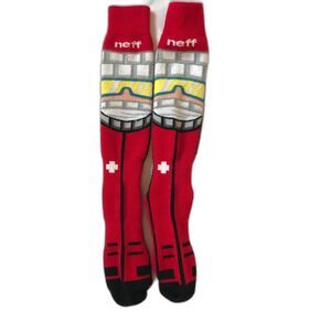 Neff Snow Ski Patrol Socks Red Unisex Fits L large